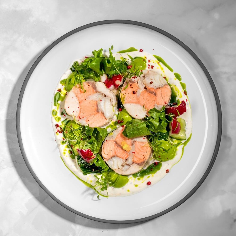 «Мозайка» из лосося, судака и сига