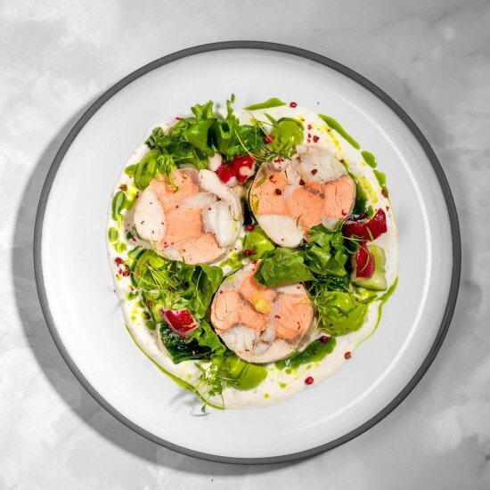 «Мозайка» из лосося, судака и сига