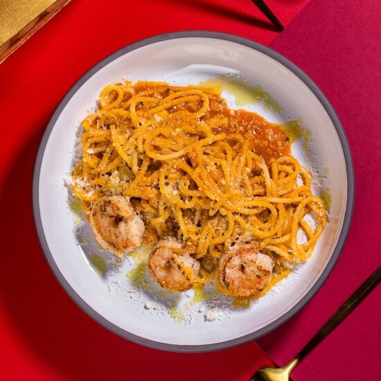 Паста с креветками