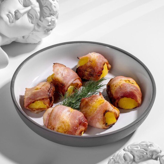 Картофель с беконом на гриле