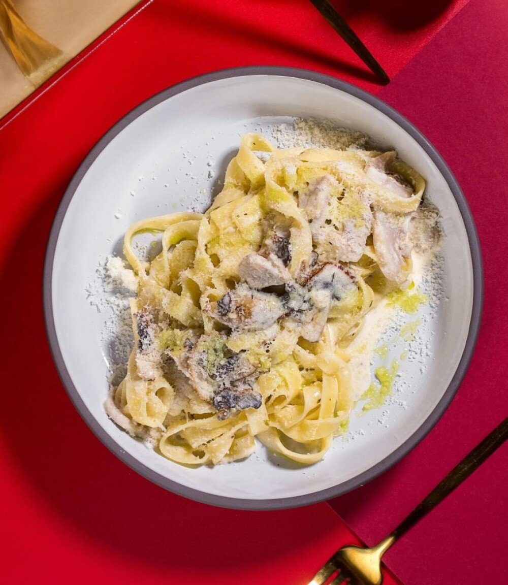 Паста с куриным филе