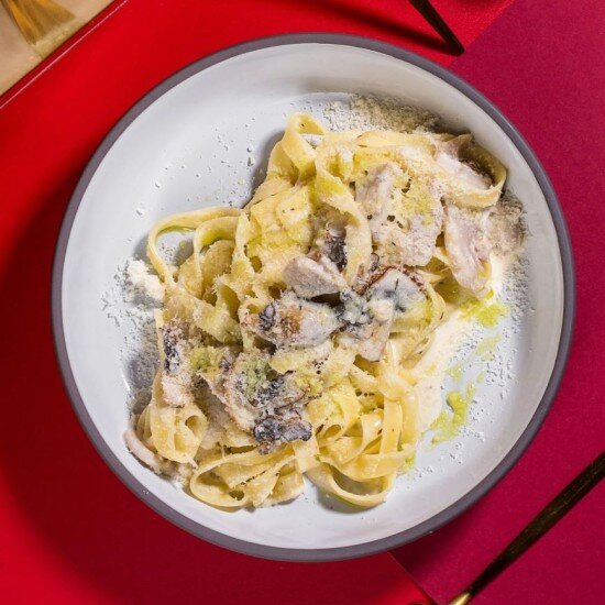 Паста с куриным филе