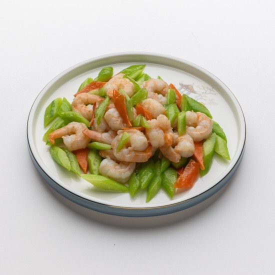 Креветки с сельдереем