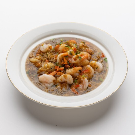 Креветки на пару в чесночном соусе