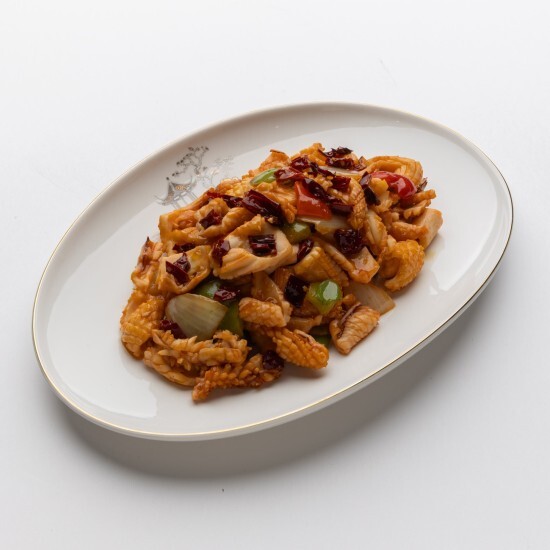 Сочный кальмар со сладким перцем