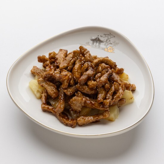 Свинина ломтики с ананасом