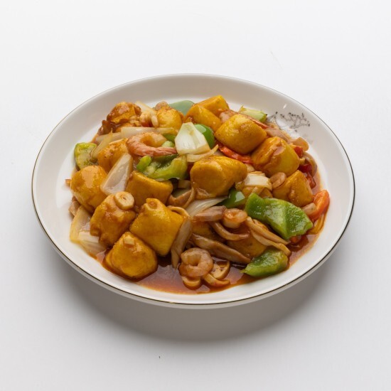 Японский тофу с морепродуктами