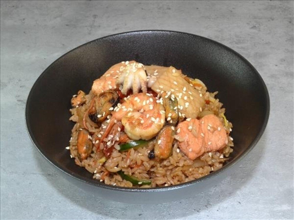 Рис с морепродуктами