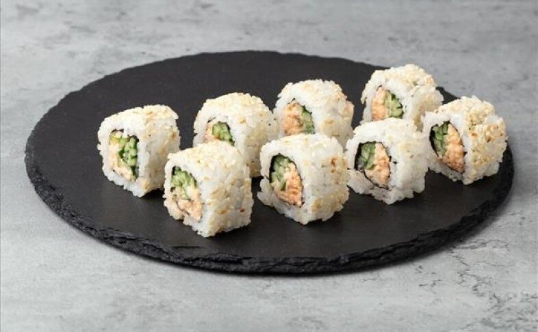 Острый ролл с крабом