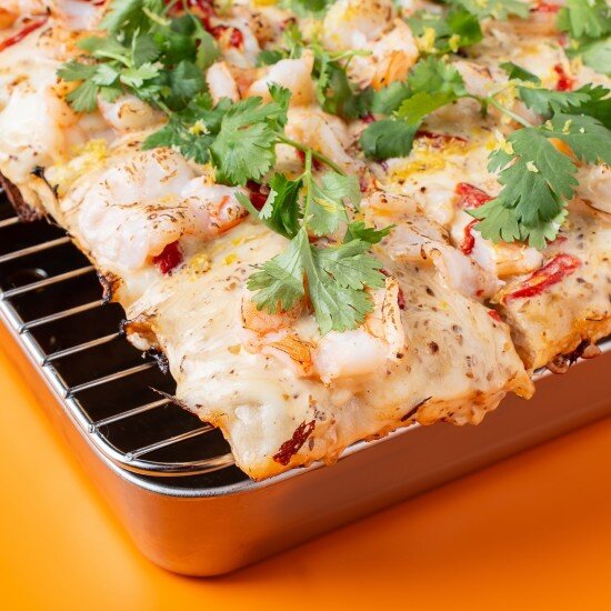 Пицца с креветкой