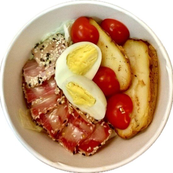 Салат с тунцом и печеным картофелем