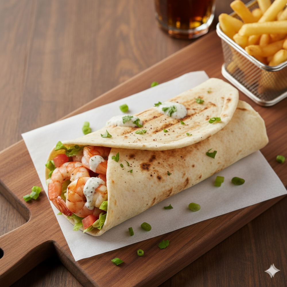 Ролл с тигровыми креветками