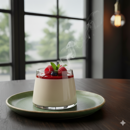 Панна котта с ягодным муссом