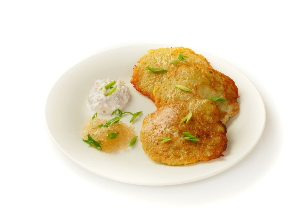Драники с щучьей икрой