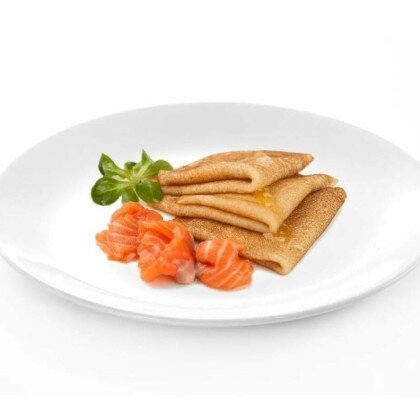 Блины с красной рыбой