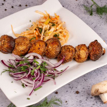 ШАШЛЫК ИЗ ШАМПИНЬОНОВ (Д)..