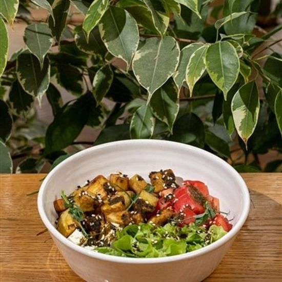 Салат с хрустящим баклажаном