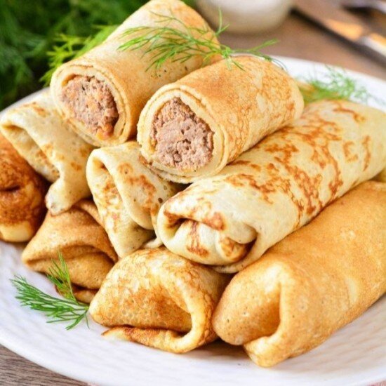 Блинчики с мясом