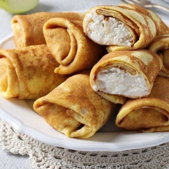 Блинчики с творогом