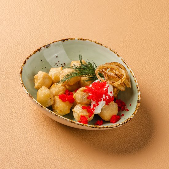 Жареные пельмени с щукой