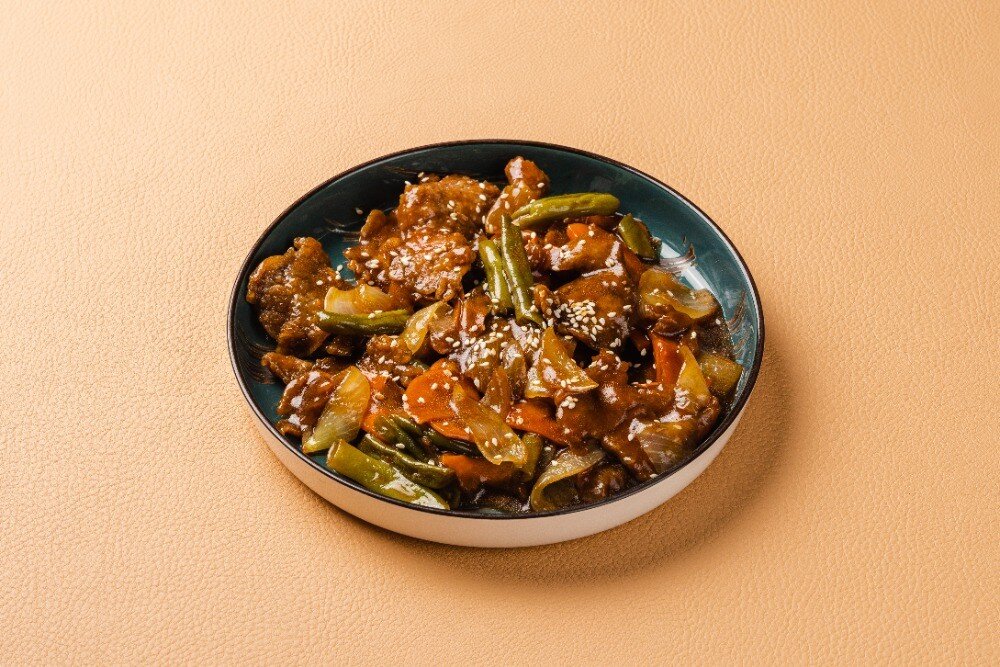 Свинина с фасолью по-азиатски