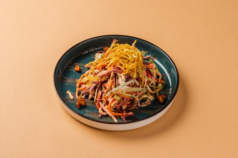 Салат с курицей и корейской морковью