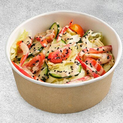 Салат овощной с ореховым соусом