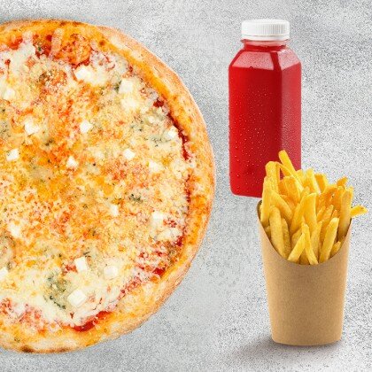 Сырная + фри + морс