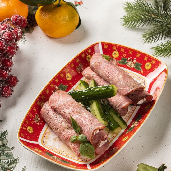 Рулетики из ветчины