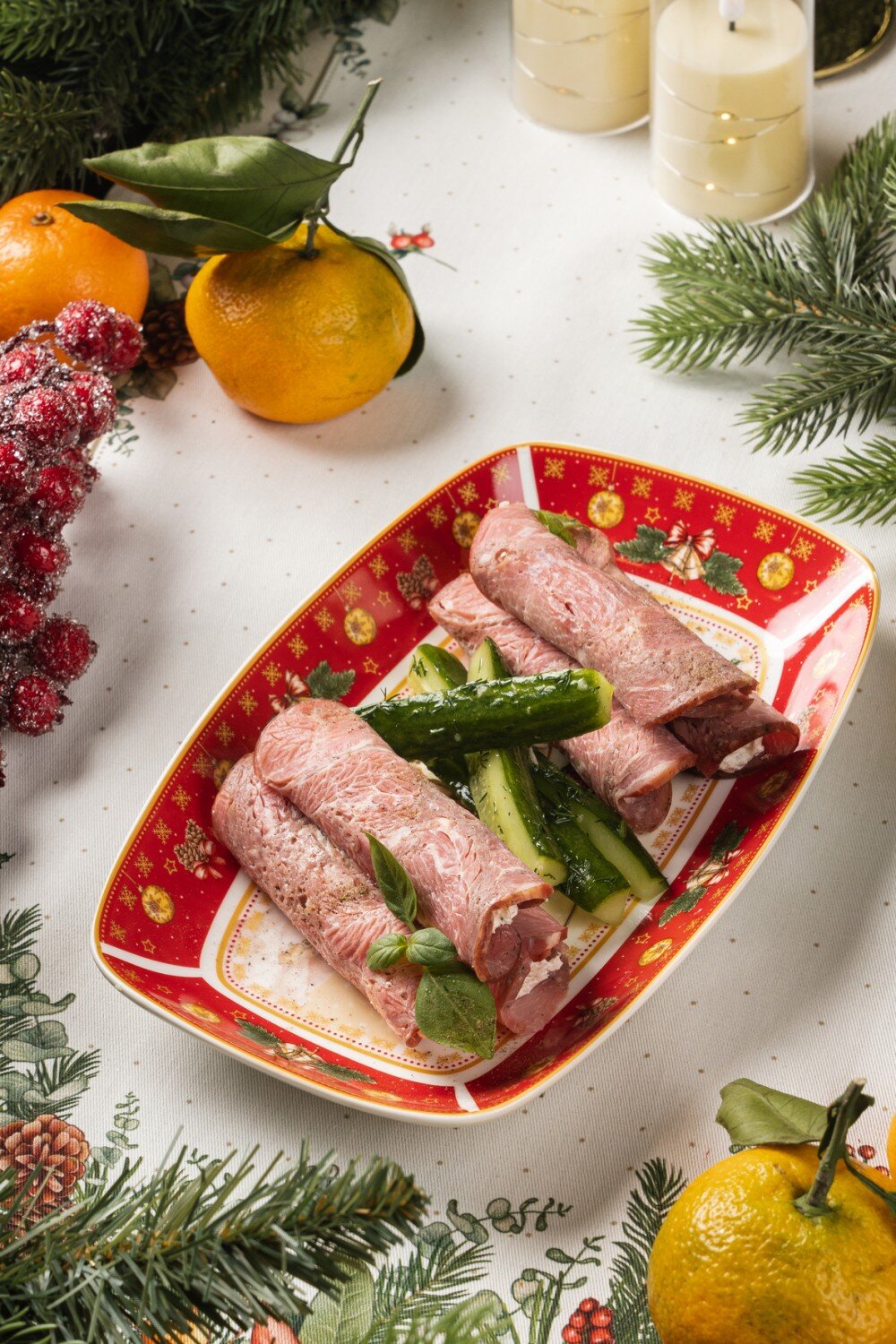 Рулетики из ветчины