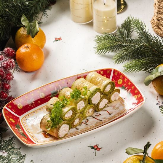 Рулетики из цукини с сыром из куриного филе