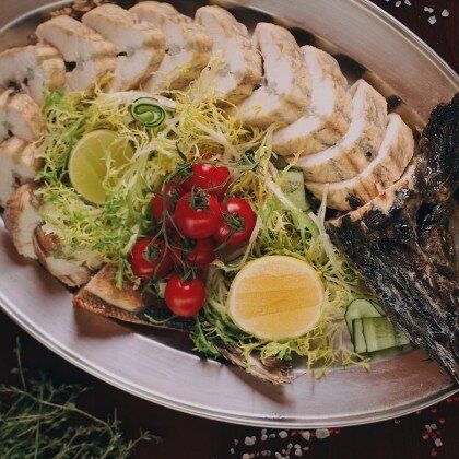 Стерлядь запечёная целиком