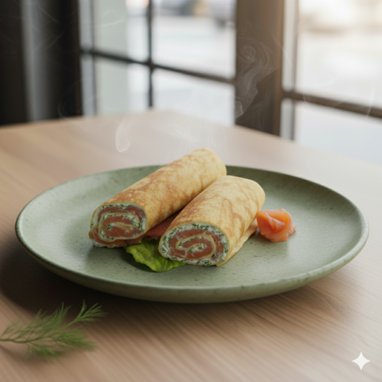 Блины с лососем и творожным сыром 1кг