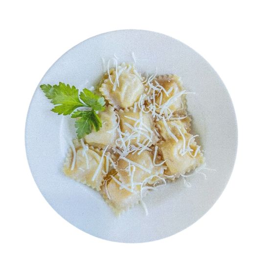 Равиоли с лососем и креветкой