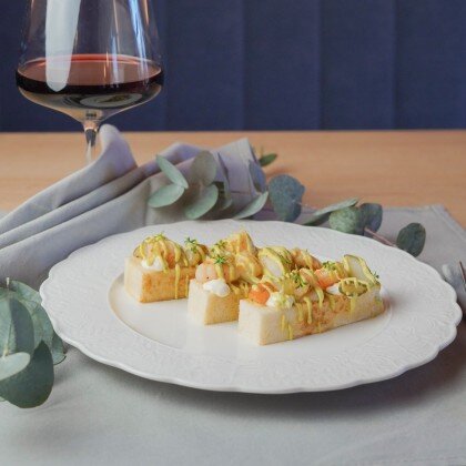 Сет бутербродов с креветками