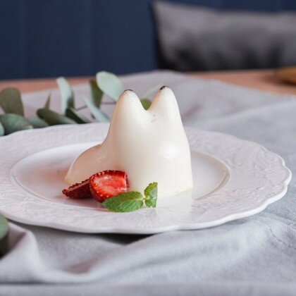 Панна-котта с клубникой