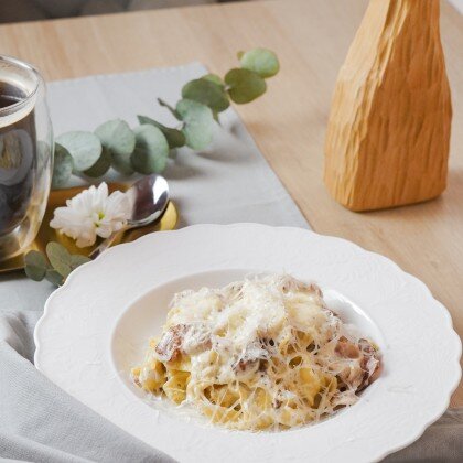 Карбонара с копченой грудинкой