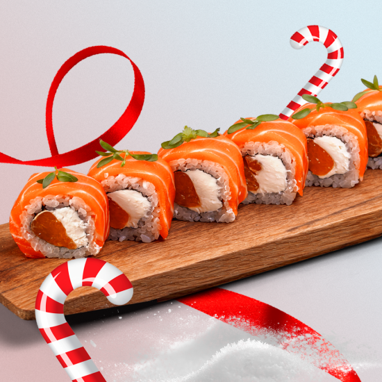 Ролл Филадельфия с мандарином