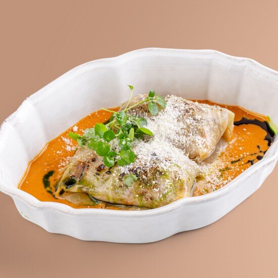 Голубцы с говядиной в томатно-сливочном соусе