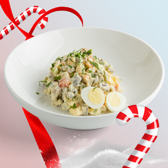 Оливье с говядиной