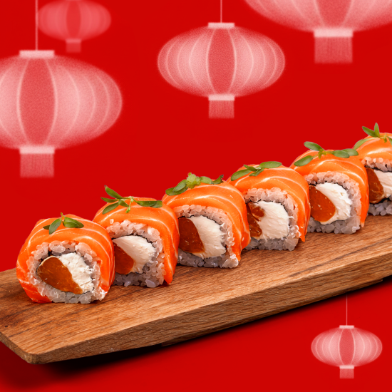 Ролл Филадельфия с мандарином