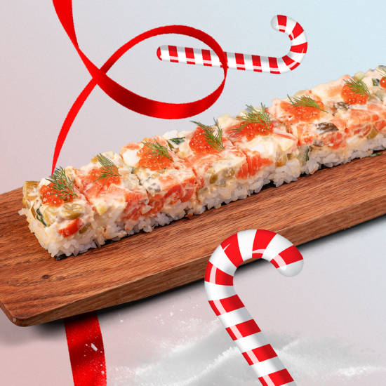 Осидзуси оливье с лососем