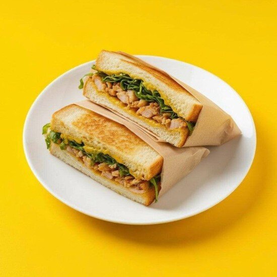 Сэндвич с курицей в медово - горчичном соусе