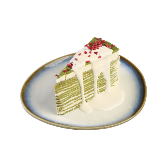 Блинный матча торт