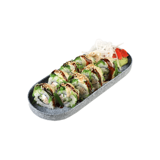 Ролл острый краб вакамме