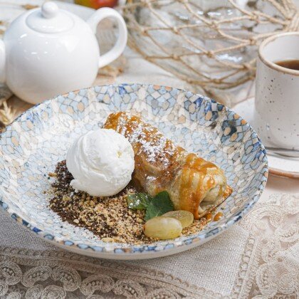 Штрудель грушевый с корицей