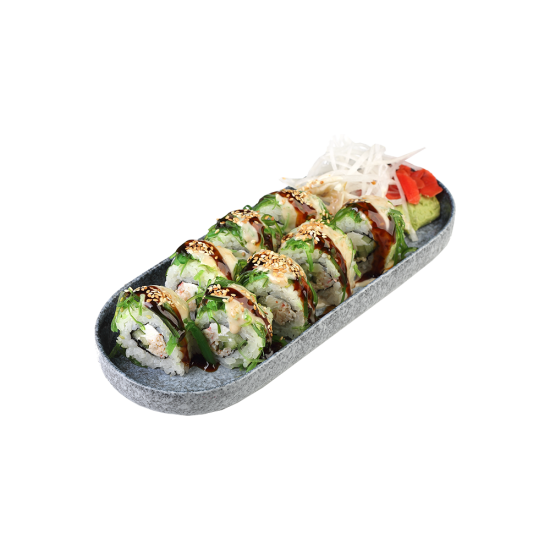 ролл острый краб вакаме