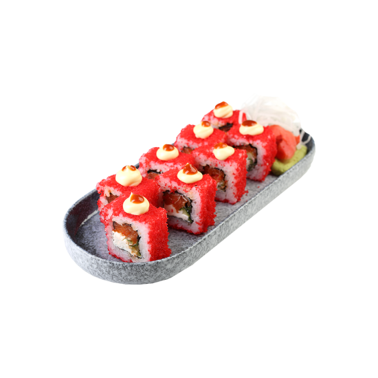 ролл острый лосось