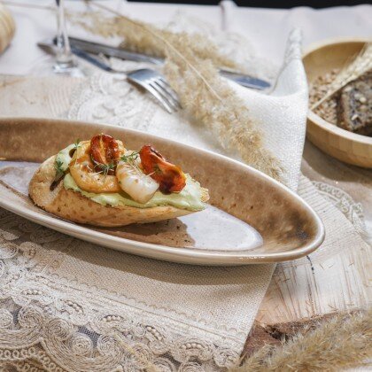 Брускетта креветка