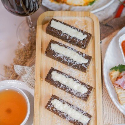 Бородинские гренки с пармезаном